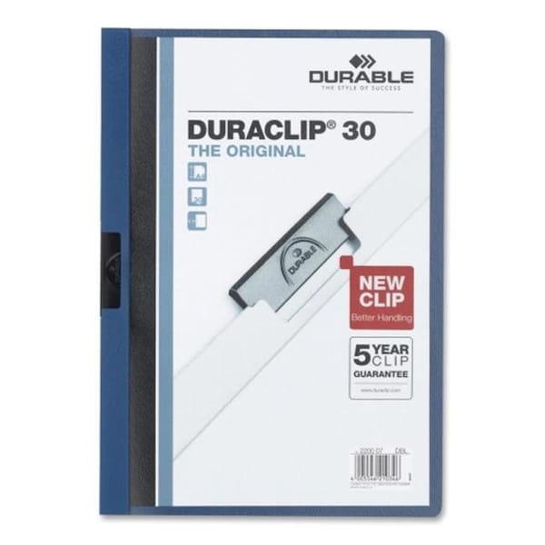 Durable Office Products Durable Office Products DBL220307 DuraClip Report Cover 30 Sheet Capacity 11 in. x 8.5 in. DK Blue 220307 - main